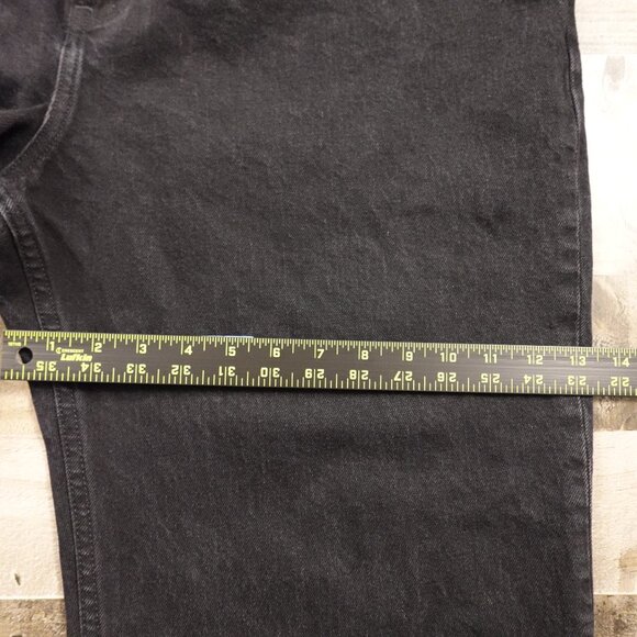 Abercrombie & Fitch 90s Relaxed High Rise Jeans Women's 18s shorter inseam Black - Picture 10 of 13